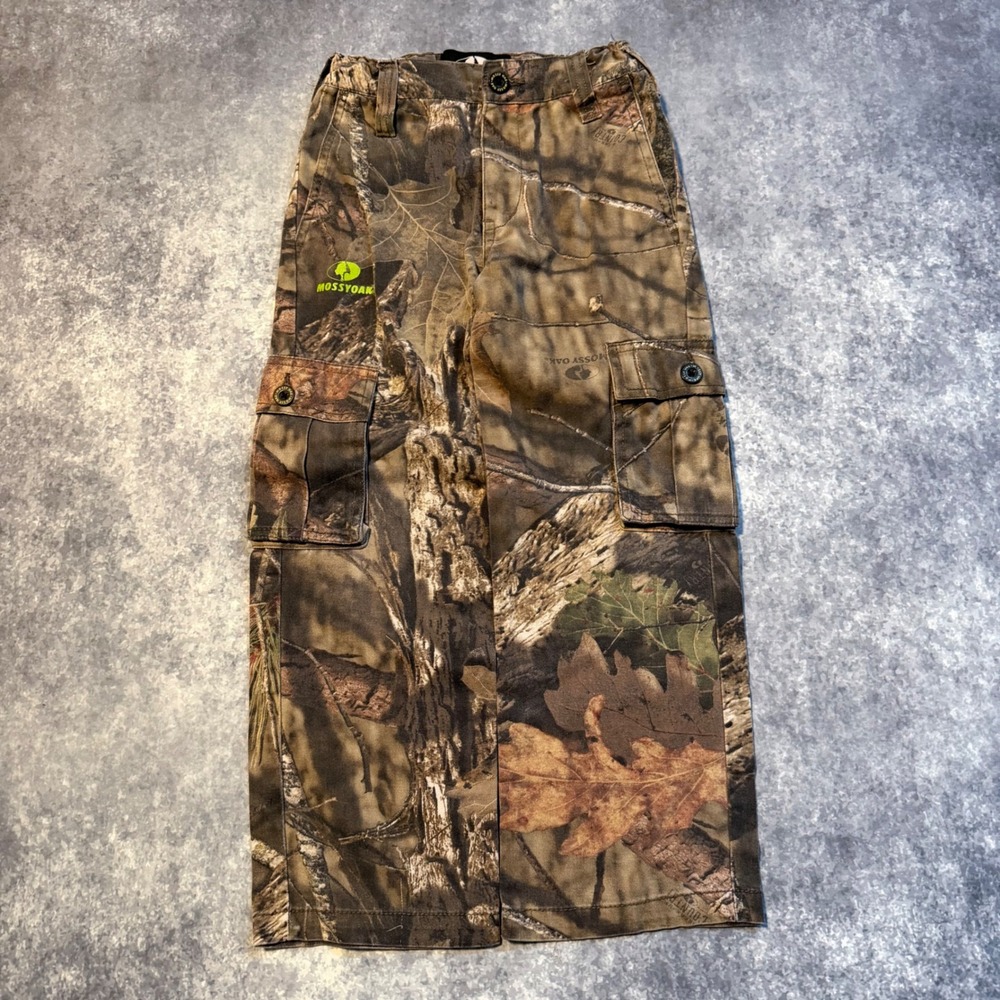 Mossy Oak‎ Break-Up Country Camo Cargo Pants Kids Size 6/7 S Adjustable Waist